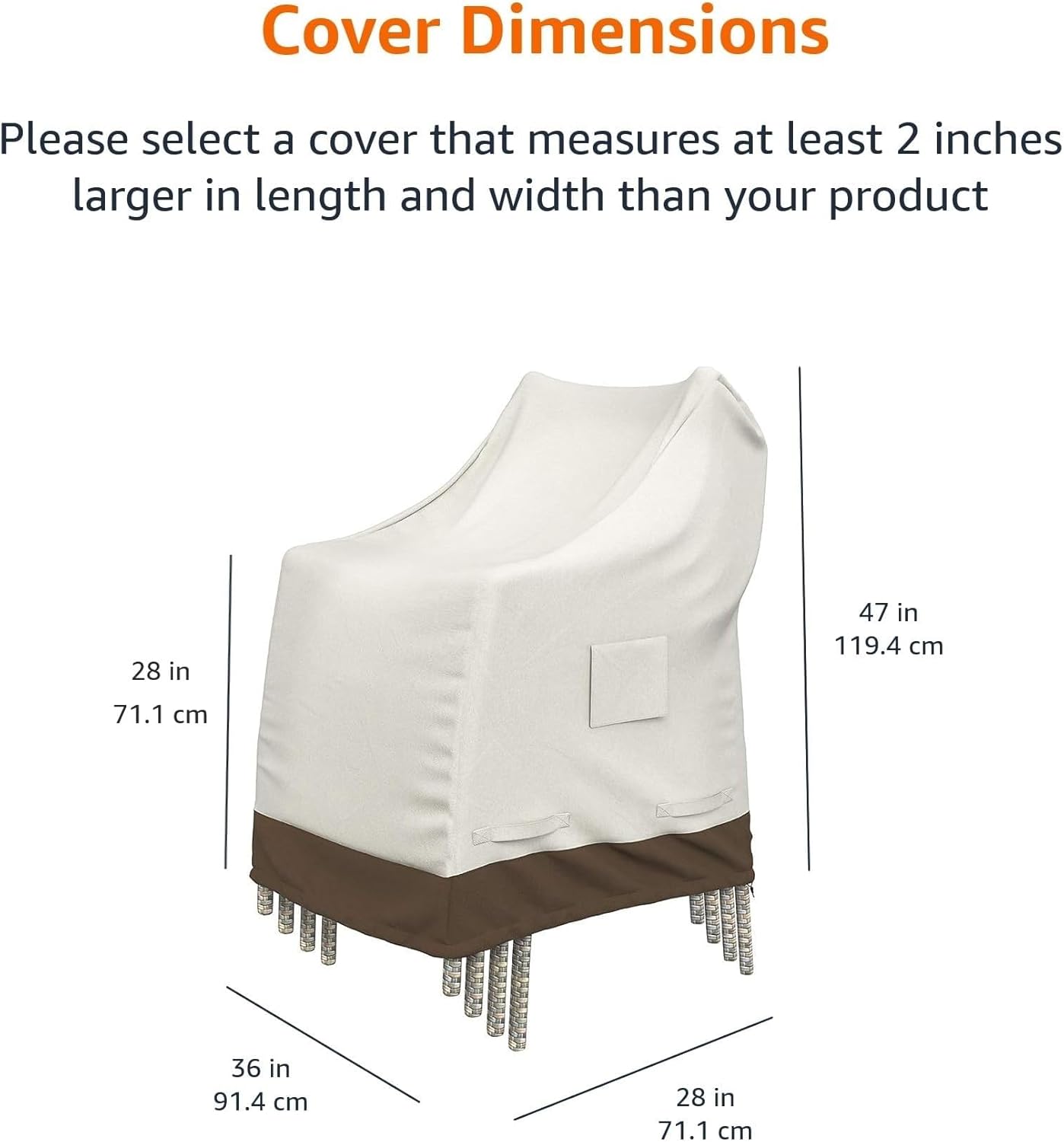 Custom Size Oxford Fabric Dustproof Water Uv Resistant Outdoor Chair Cover for Outdoor Patio