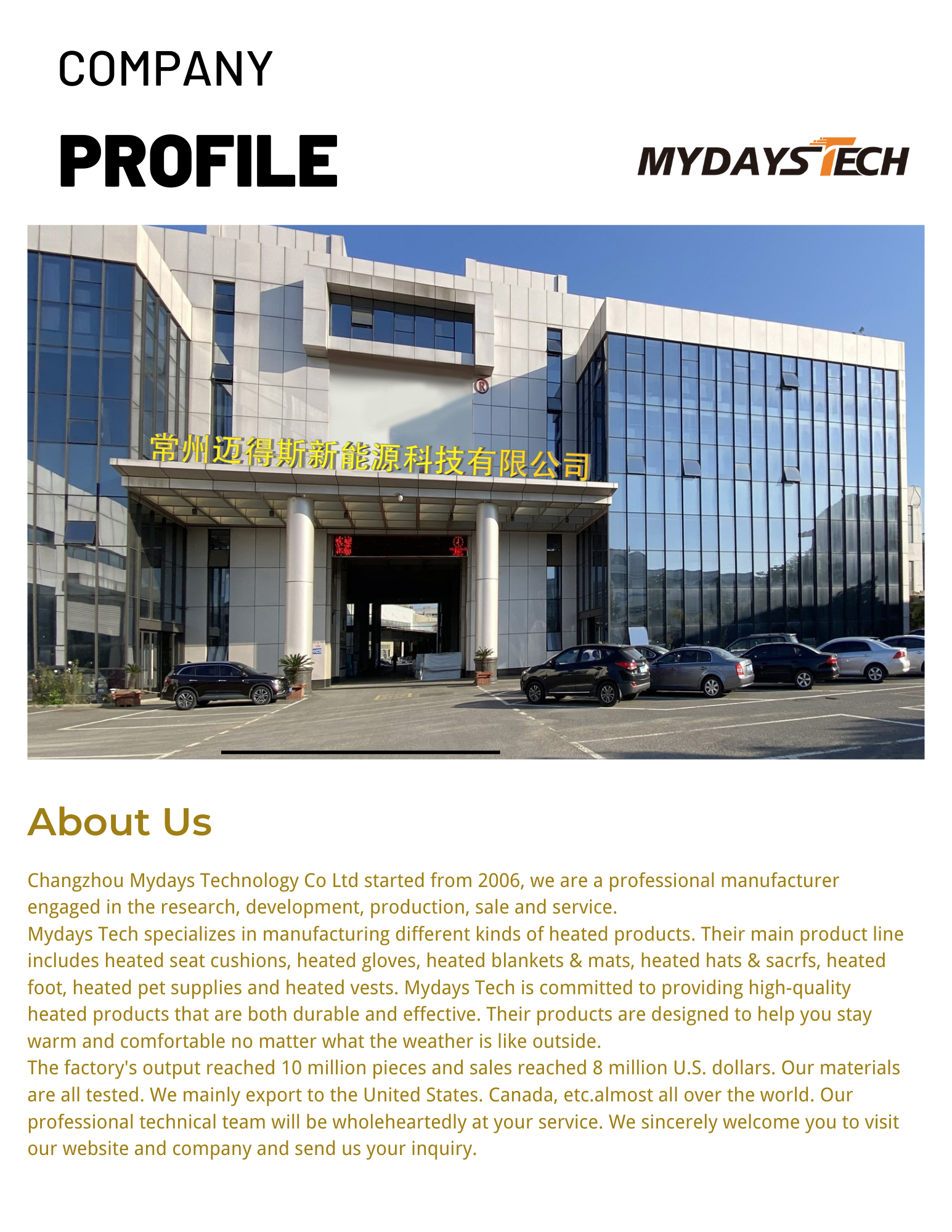 Factory Profile Overview