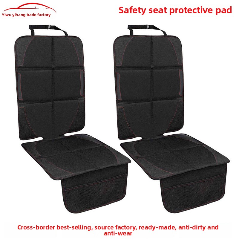 Portable Car Safety Seat Protective Mat Hot-Selling Kids Anti-Slip Cushion Cross-Border Leather Material Organized Storage