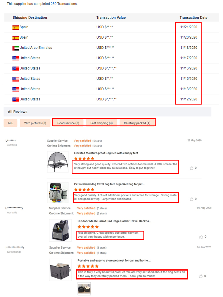 Transaction History