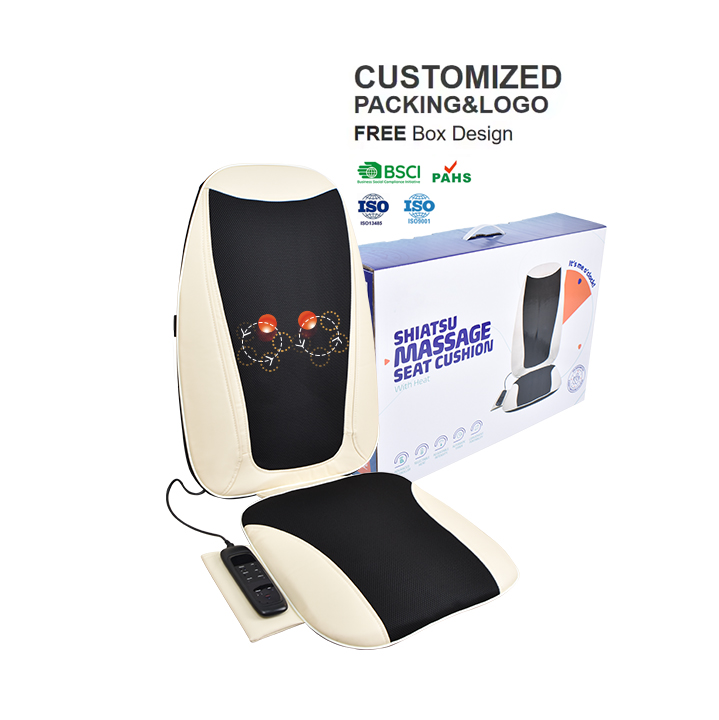 Body Shiatsu Back Seat Massager Chair Cushions Heated Car Electric Massage Cushion