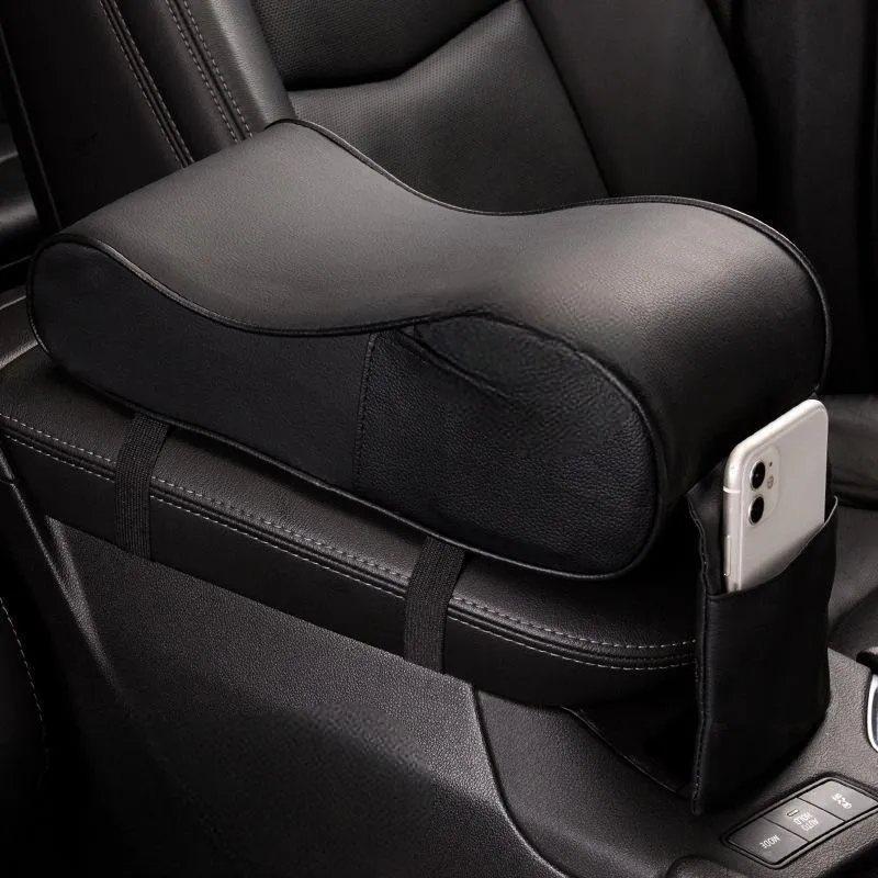 Car Center Console Cover Shiny Microfiber Leather Car Armrest Cover Cushion