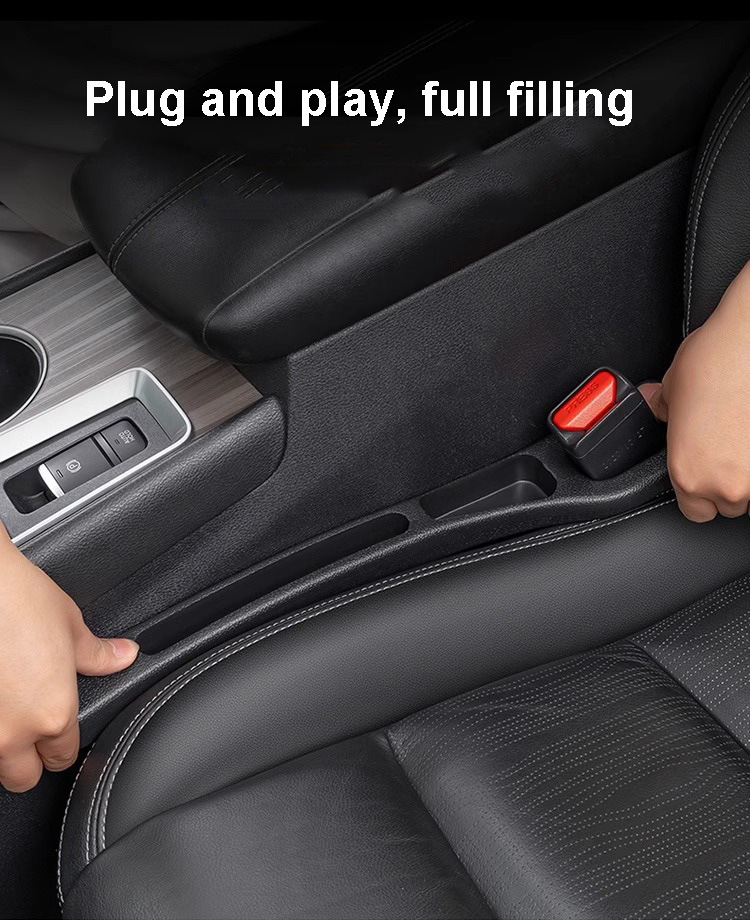 Universal Portable Drop Stop Car Console Seat Side Gap Filler Plug Organizer Strip