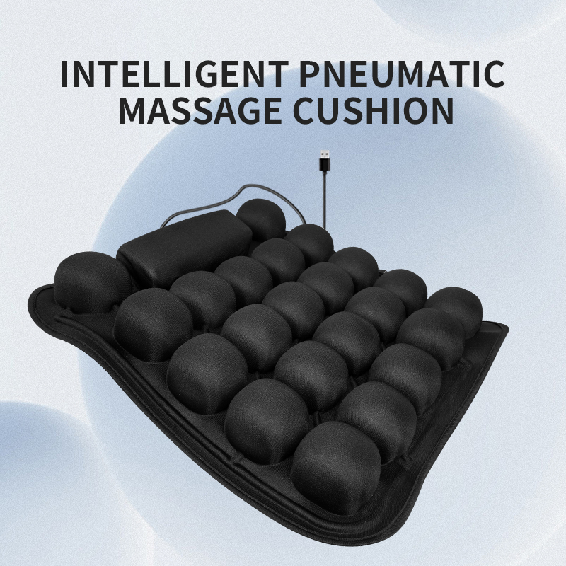 Wheelchair Air Cushion Massage Inflatable Seat Cushion with Heated Function Portable Non-Toxic Timing Control for Car Use