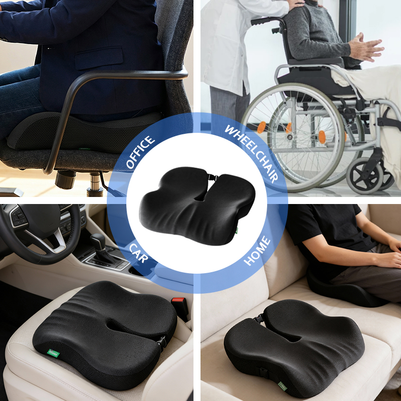 Best Selling Ergonomic Orthopedic Memory Foam Pressure Relief Seat Cushions For Office Desk, For Car, Travel Use