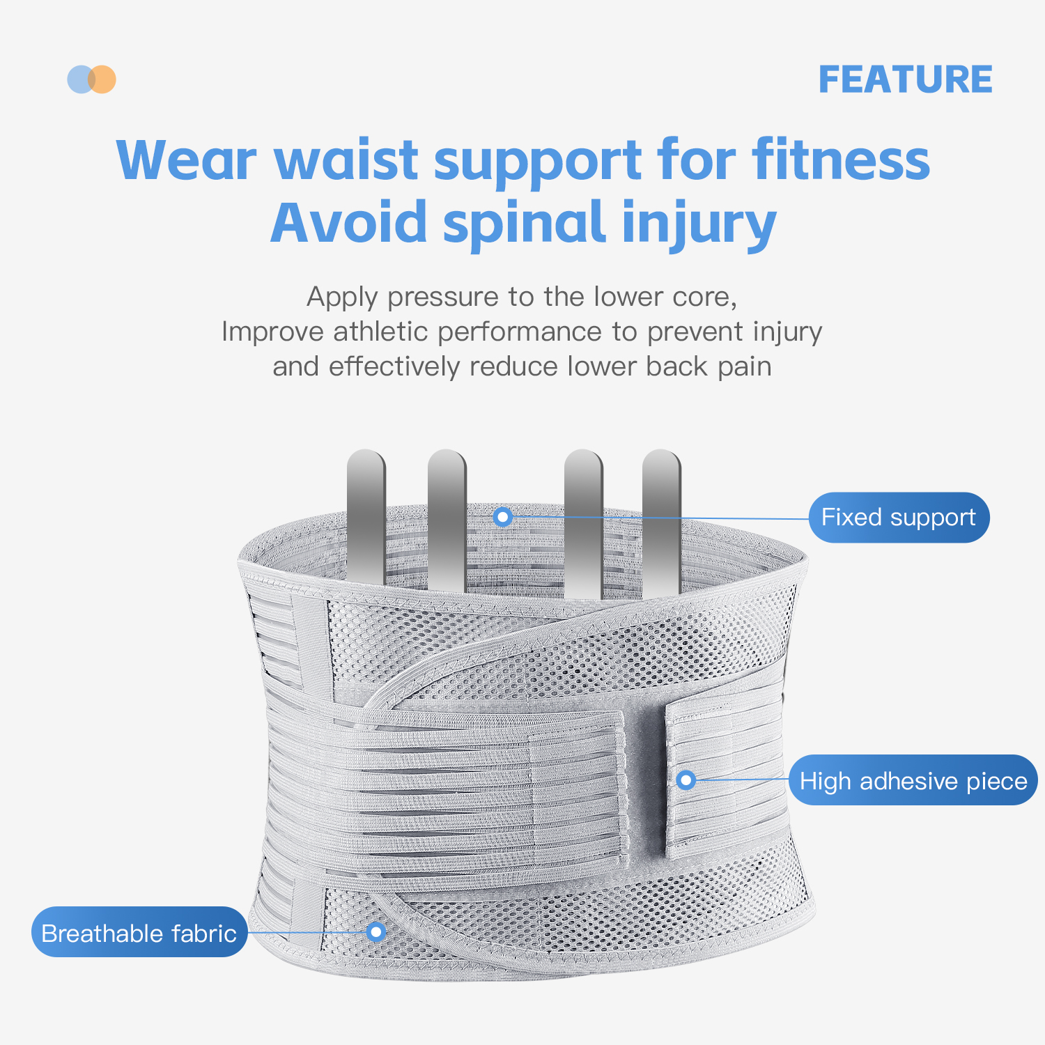 Breathable Waist Backrest Cushion Metal Lumbar Support Chair Back Training Sharper Back Support Cushion for Pain Relief