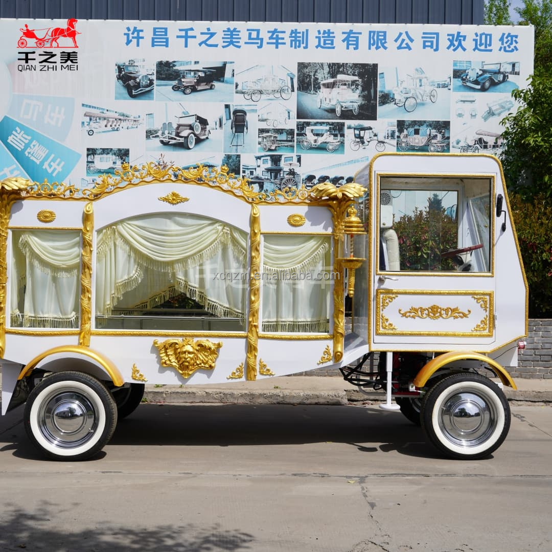 Manufacturer Customized Luxury Hearse Car for Funeral Procession Black Coffin Mortuary Van Service Car on Sale