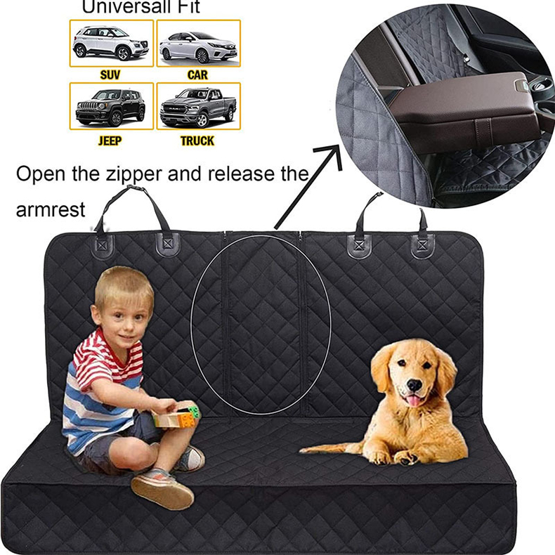 Universal Polyester Dog Car Seat Cover Rear for Sedan/Truck/Off-Road Vehicles All-Season Optimal Comfort Safety URANGE