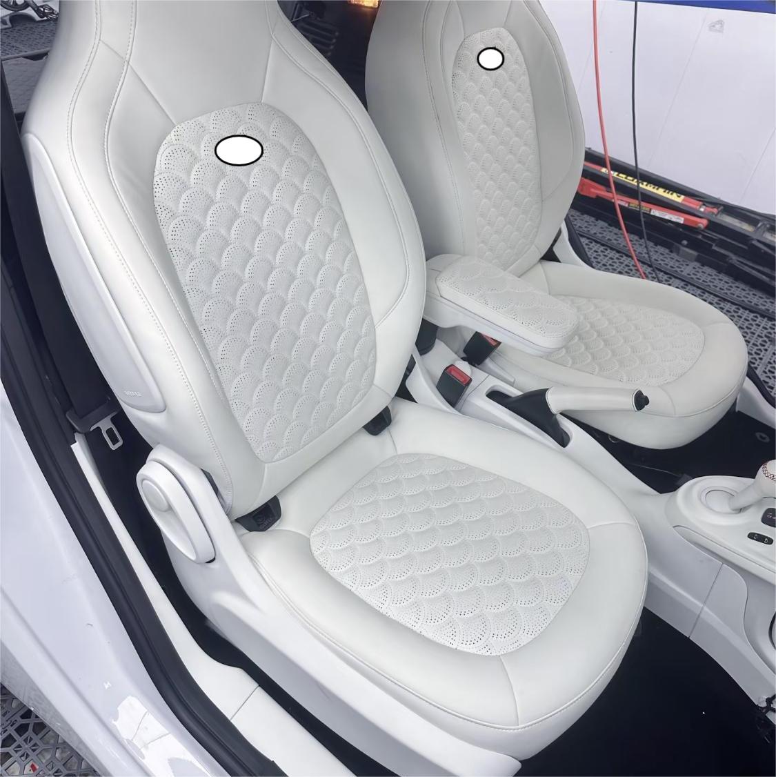 Custom Fit Seat Covers for Smart Fortwo 453 2014-2022 Replacement Leather Cute Cartoon Pattern