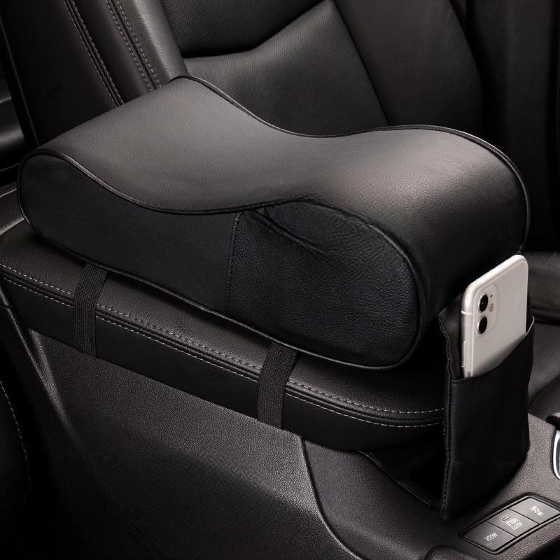 Car Center Console Cover Shiny Microfiber Leather Car Armrest Cover Cushion
