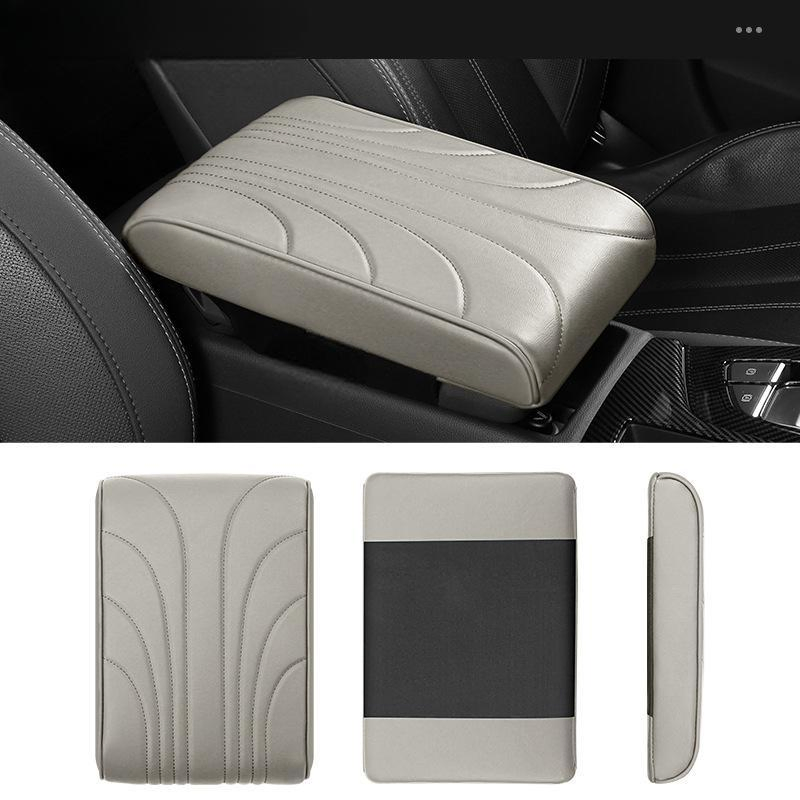 Car Center Console Cover Smooth Leatherette Fabric Car Armrest Cover Cushion