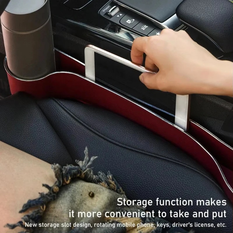 Universal 2pcs Popular Style Portable Car Seat Side Gap Filler Plug Multifunctional Storage Slot Accessory Kits Interior Kits