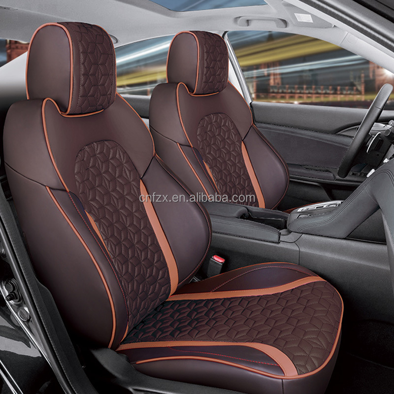 Factory Customized Luxury Car Seat Cover Full Set Breathable Leather Velvet Fabric Car Chair Seat Covers