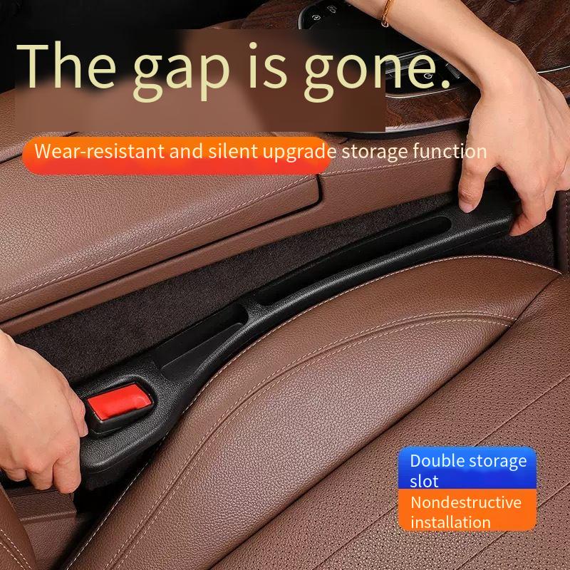 1Pair Car Seat Gap Filler with Leak-Proof Side Seam Plug Strip Drop Blocker for Seatbelt Hole Interior Kits Accessory