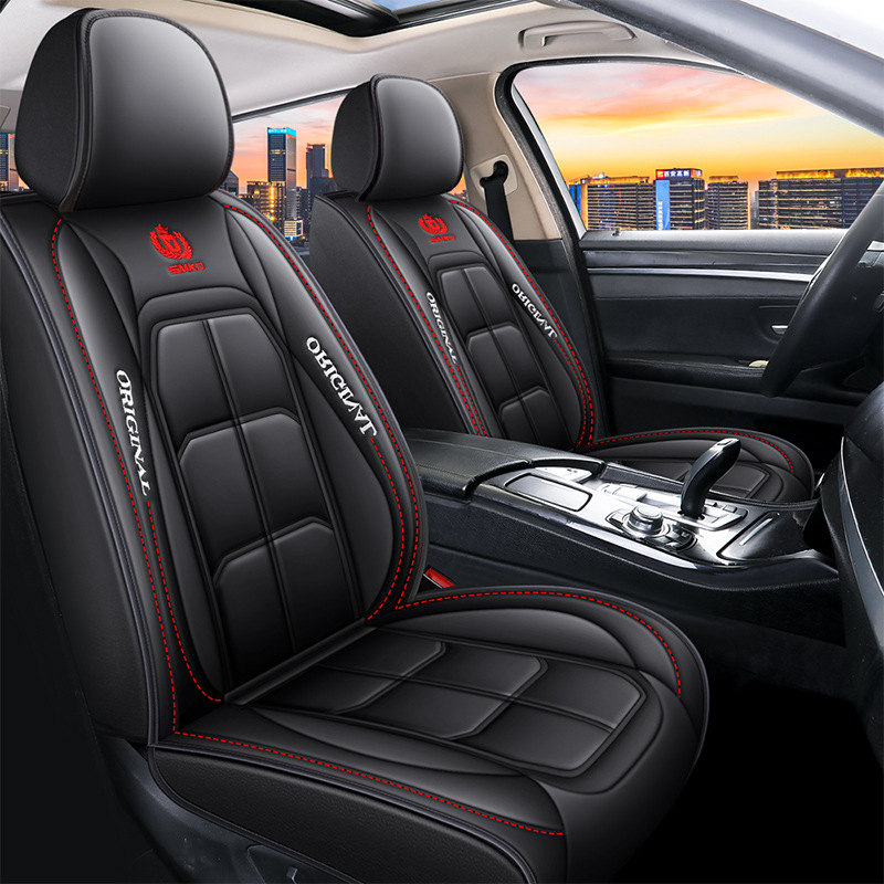 Hot Selling Luxury Leather Full Set Four Season Universal Car Seat Cover Set