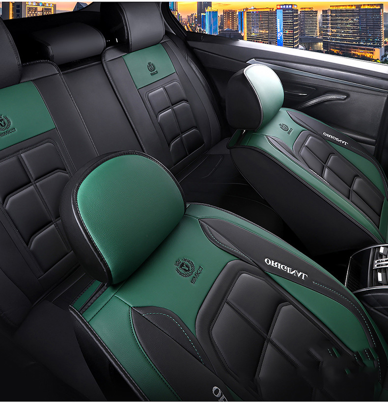 Hot Selling Luxury Leather Full Set Four Season Universal Car Seat Cover Set