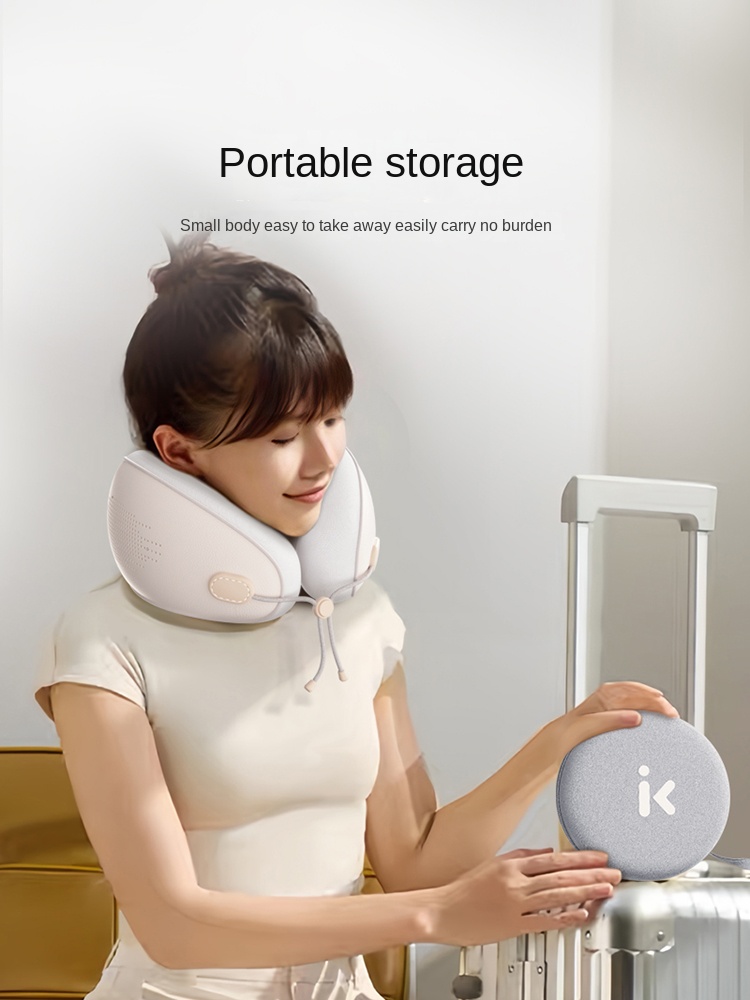 Custom Logo Portable Travel Pillow U-Shaped Latex Memory Foam Air-Filled Comfortable Design Polyester Car Airplane Neck Sleeping