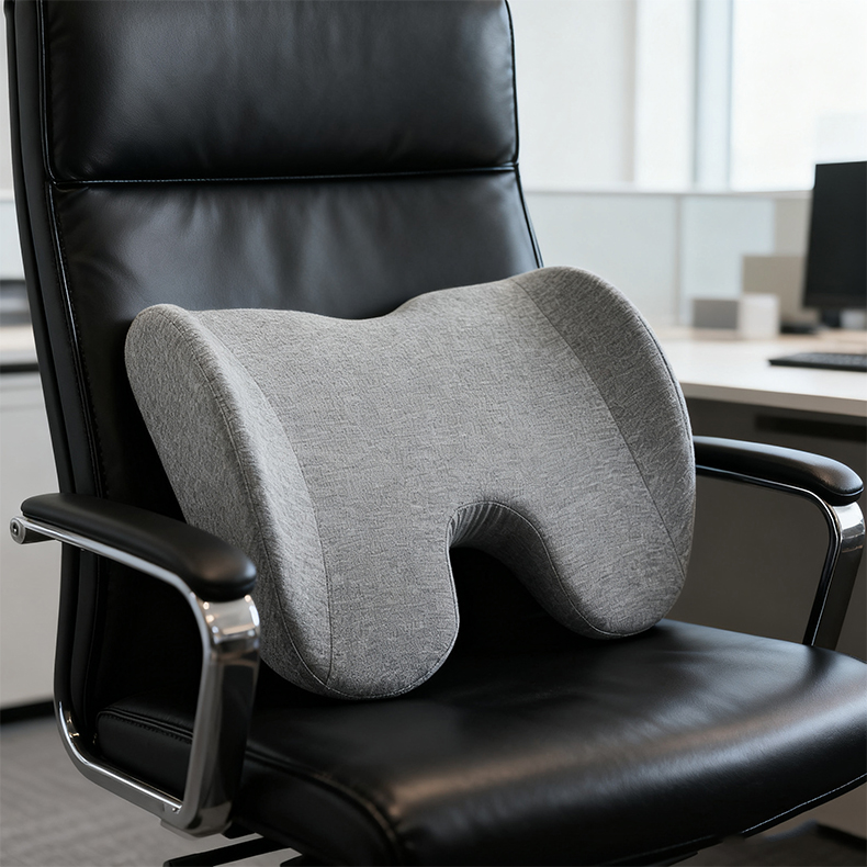 Memory Foam Lumbar Support Cushion Pregnancy Back Support Pillow Lumbar Cushion Lower Back Pillow for Bed
