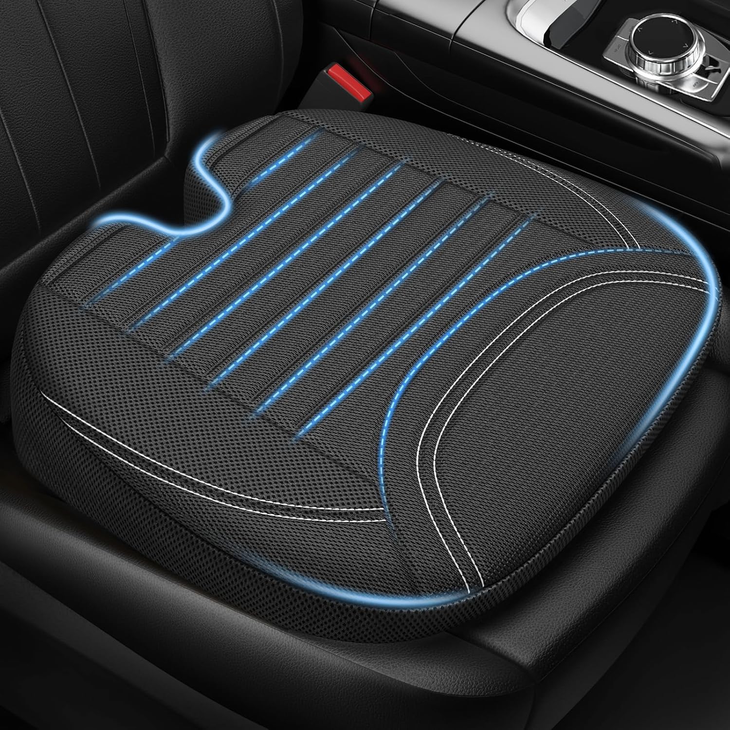 All-Season Breathable Memory Foam Car Seat Cushion Mesh Design Washable Office Use Height Booster Seat Cushions &amp; Pillow
