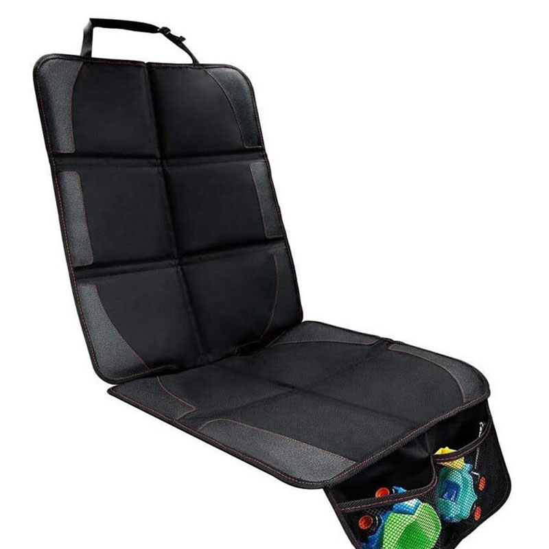 New Arrival Luxury Child Car Seat Protective Cushion, Child Safety Seat Anti-slip Mat with Toy Storage Bag for Children Safety