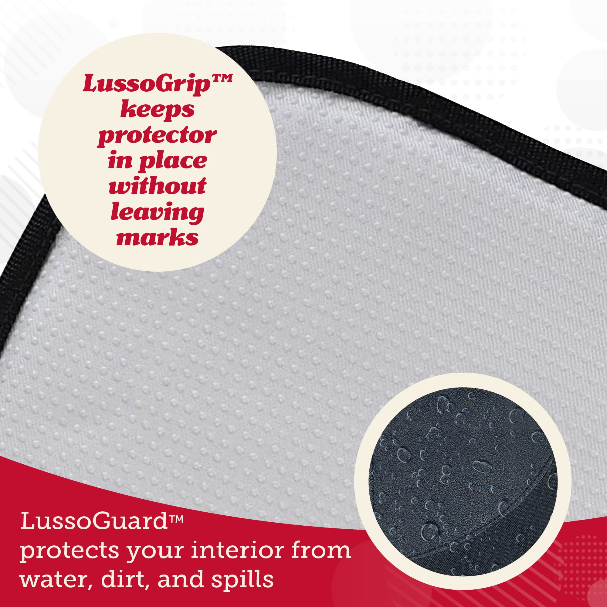 Car Seat Protector for Baby Thick Padding Seat Protector Under Baby Car Seat with 2 Mesh Storage Pockets