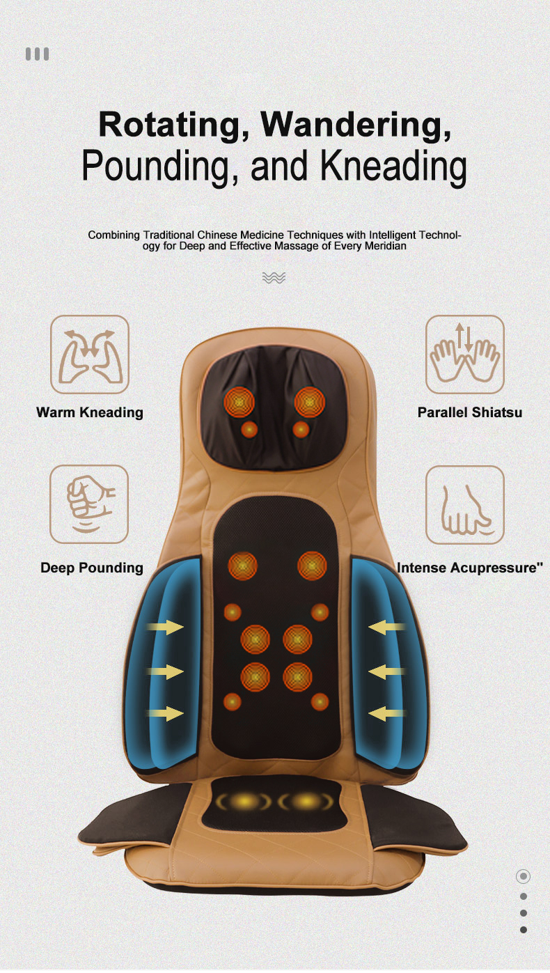 Electric Kneading Massage Seat Cushion Heating Chair Mat