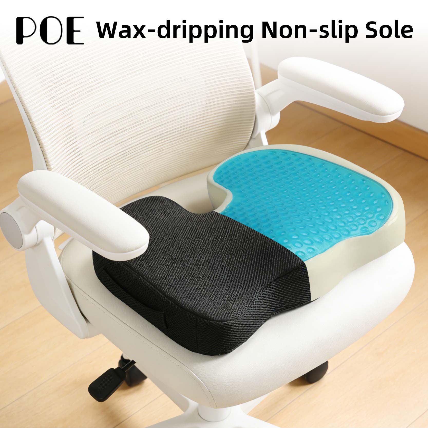 Factory Hot Selling Customized Portable Orthopedic Cooling Anti slip Office and Home Thick Memory Foam Gel Seat Cushion
