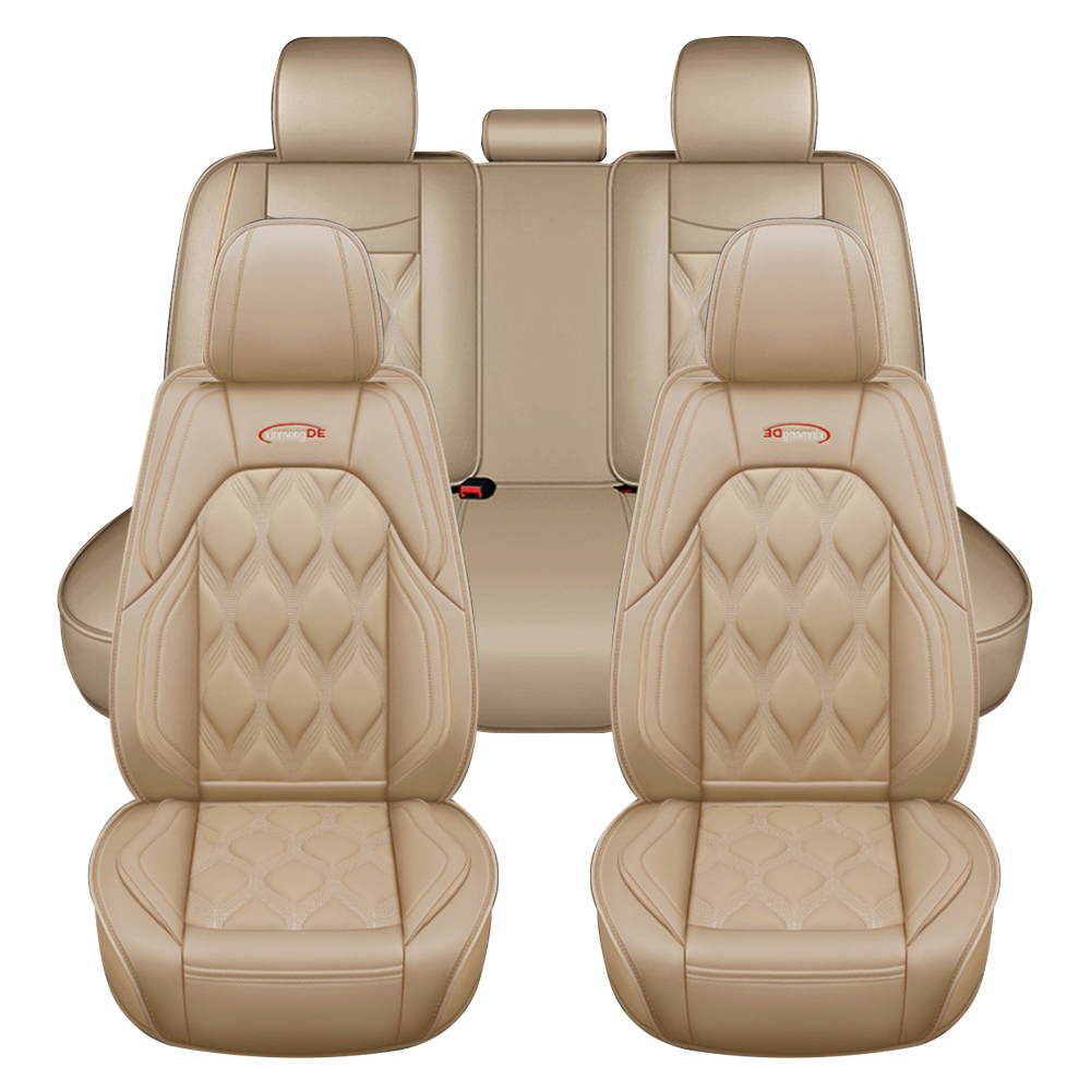 Muchkey Business Style Car Seat Protector Polyester Universal Car Seat Leather Cover Set Waterproof Universal Size Seat Cover