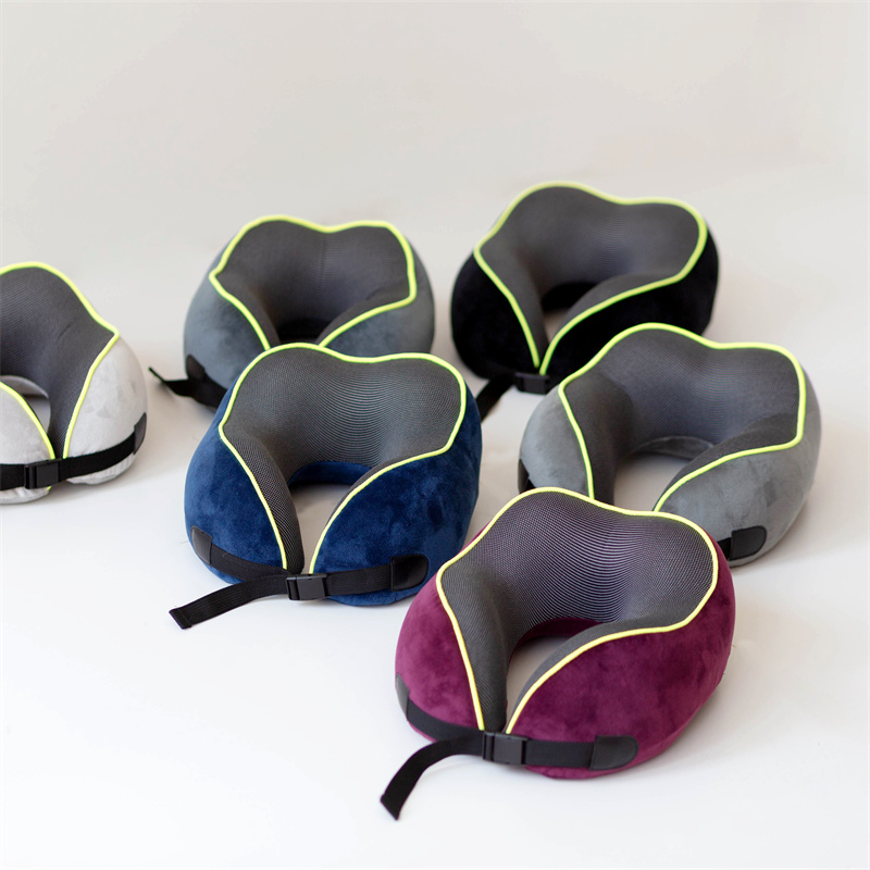 Portable Luxury Car Travel Neck Pillow Custom Ergonomic U-Shaped Memory Foam Waterproof Safety Sleeping Aid