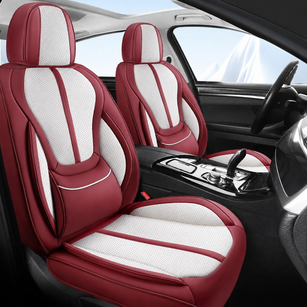Cross-border Car Seat Cushion Made Napa Leather Cotton Suitable for All Four Seasons Offering Comfortable Car Seat Cover