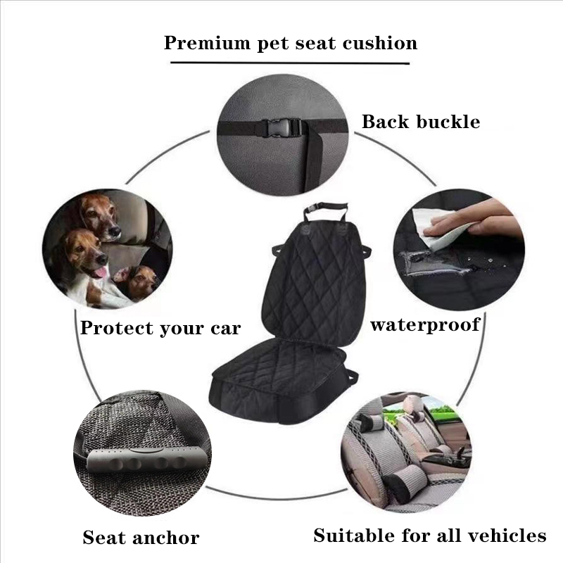 Dog Car Seat Heavy Duty Waterproof Polyester Car Pet Seat Protective Cover Portable Folding Car Pet Seat Cover