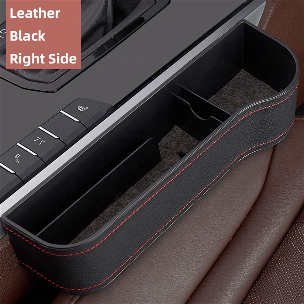Custom Auto Seat Gap Filler Accessories Console Storage Box Seat Side Organizer with Cup Holder
