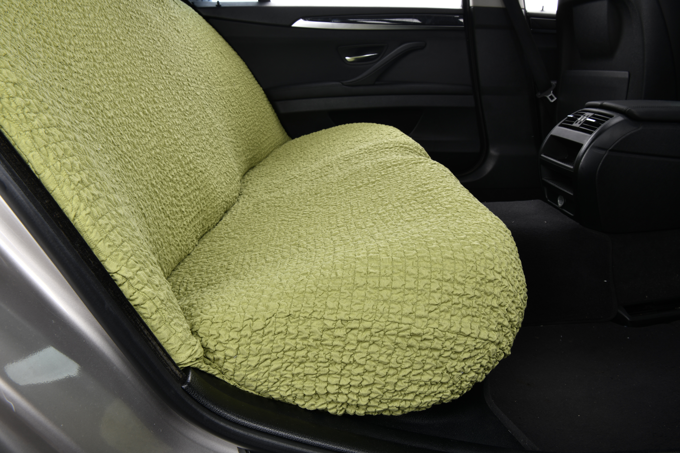 Bubble Fabric Universal Elastic Car Seat Cover Rear Seat of Car Fabric Dustproof Cushion Cover Backrest Headrest Integrated
