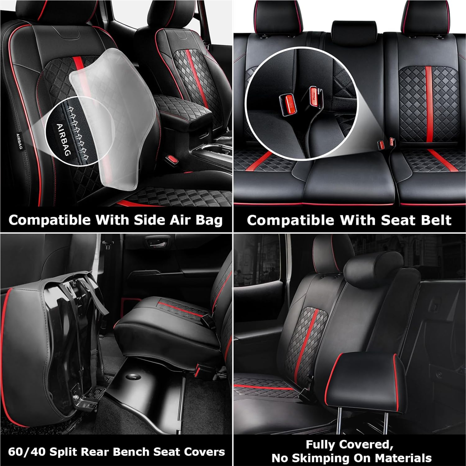 Van Seat Cover Car Seat Protector Toyota Car Seat Covers Waterproof for 2016-2023 3rd Gen Tacoma SR5 Limited Truck Sear Covers