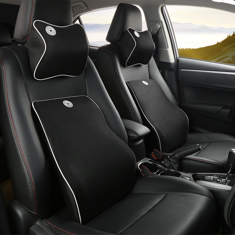 Lumbar Back Support Office Car Seat Chair Memory Foam Massage Cushion Car Head and Neck Pillow Four Seasons