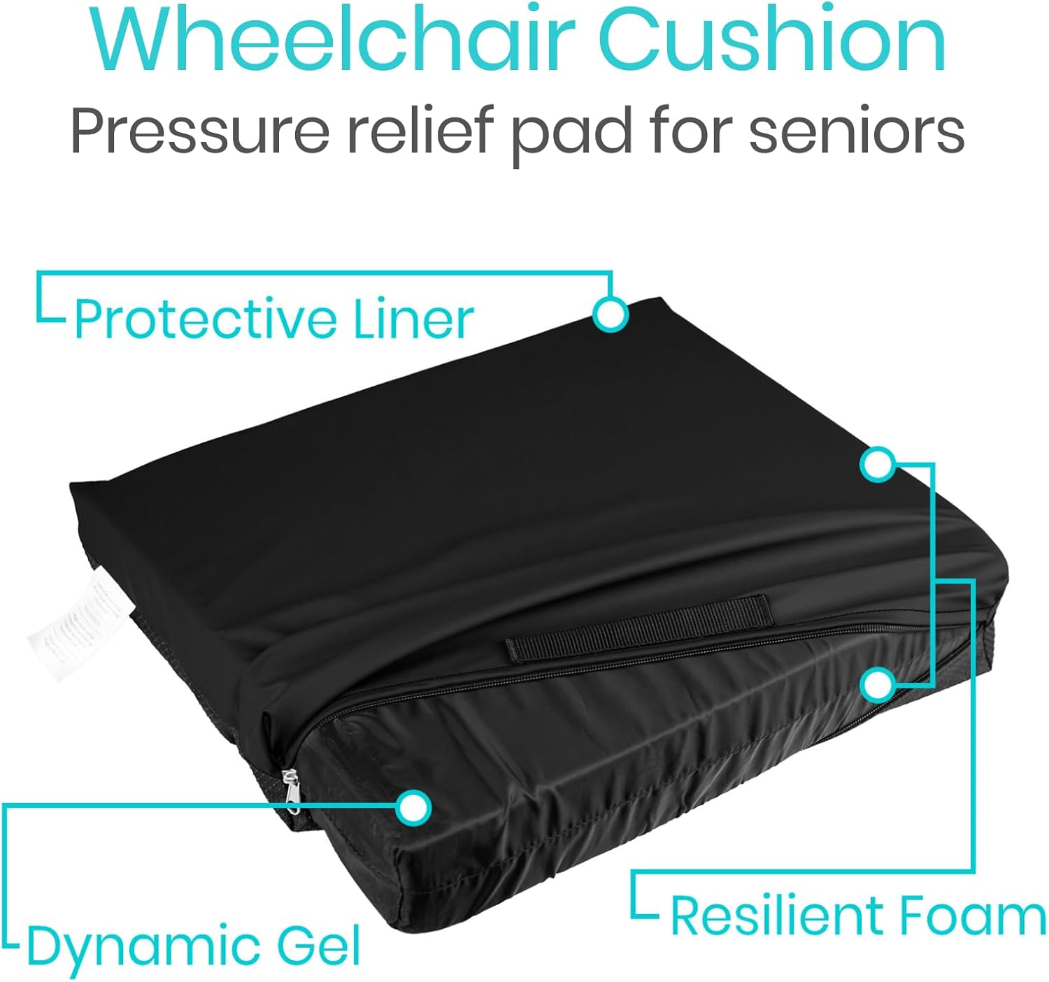 Waterproof Memory Foam Gel Pad Wheelchair Cushion Pressure Relief Washable Cover Incontinence Lumbar Pillows Seat Cushions