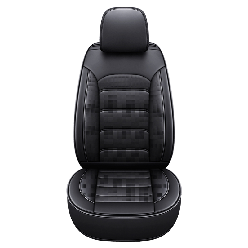 Universal Full Set Leather Car Seat Covers with Cotton Front Cushion Pad Business Style PU Interior Accessories