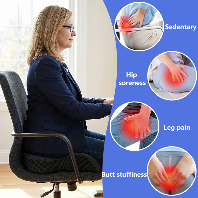 Best Selling Ergonomic Orthopedic Memory Foam Pressure Relief Seat Cushions For Office Desk, For Car, Travel Use