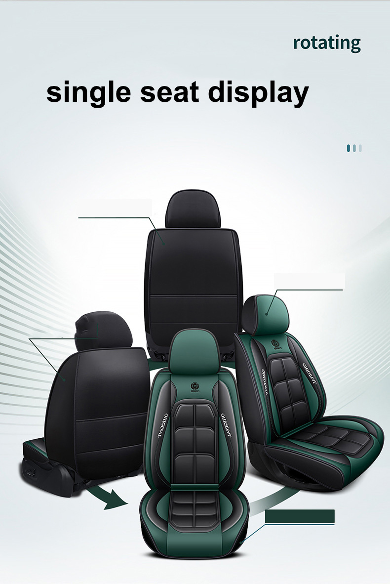 Hot Selling Luxury Leather Full Set Four Season Universal Car Seat Cover Set