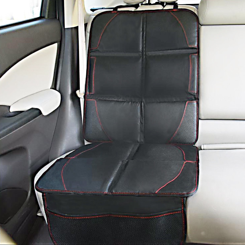 Portable Car Safety Seat Protective Mat Hot-Selling Kids Anti-Slip Cushion Cross-Border Leather Material Organized Storage