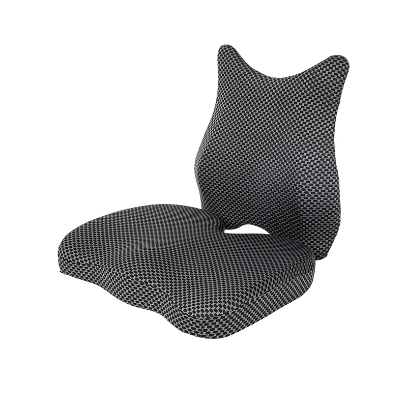 Hot Sell Memory Foam Lumbar Pillows &amp; Seat Cushions Set for Car Support Orthopedic Seat Cushion for Long Sitting