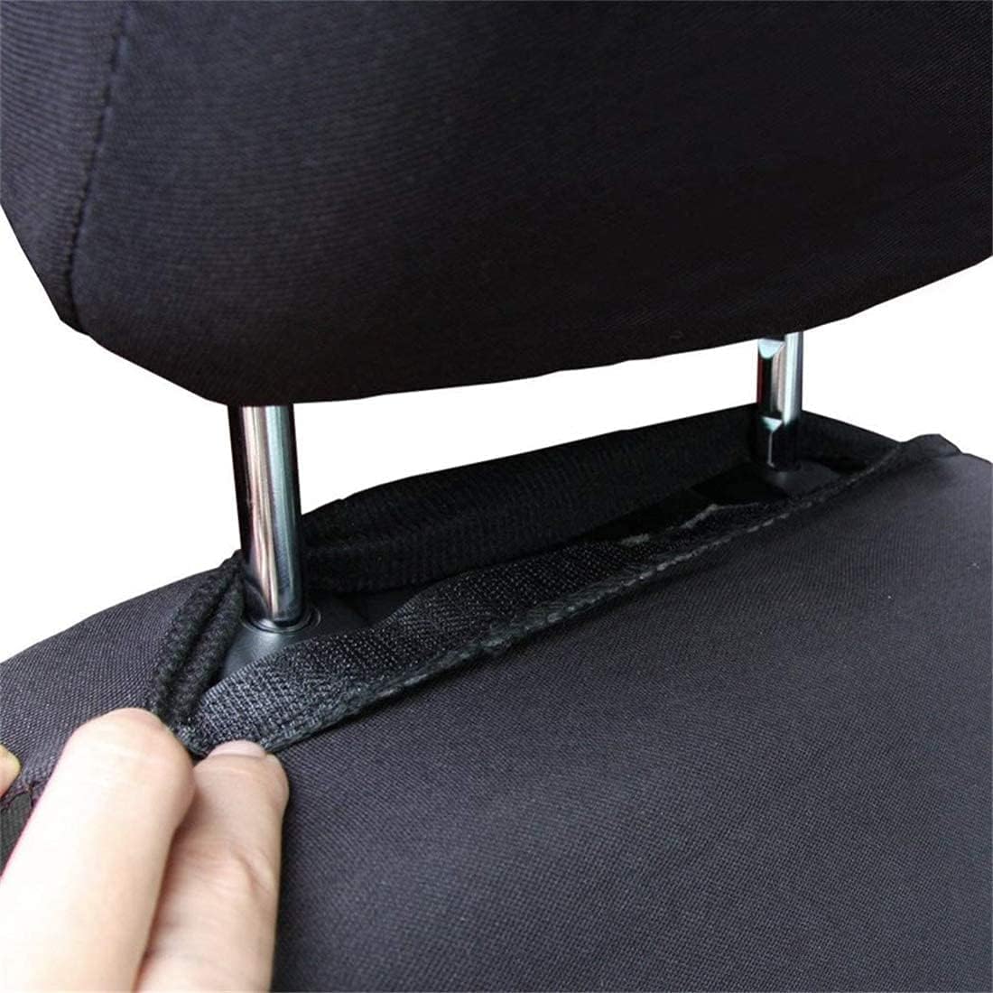 AUTOYOUTH Full Set Car Seat Covers Butterfly Embroidery, Split Rear Bench, Polyester Cloth Universal Fit Car Accessories