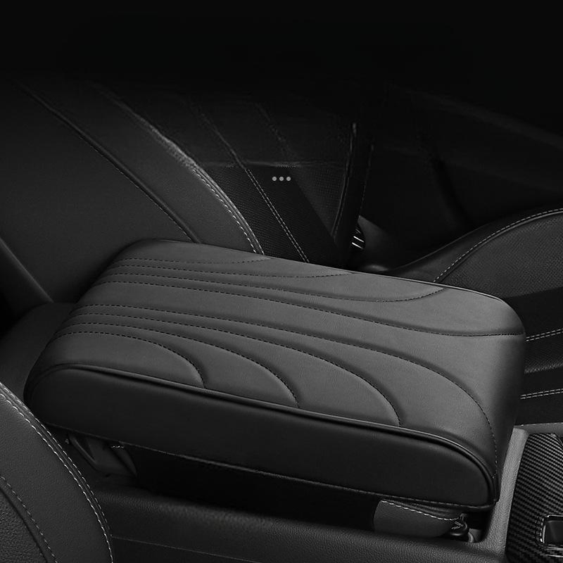 Car Center Console Cover Smooth Leatherette Fabric Car Armrest Cover Cushion