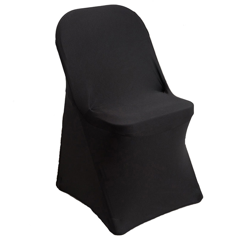 Black White Universal Stretch Chair Slipcovers 1pcs Plain Spandex Polyester Cover Folding Chair Protector Living Weddings Beach