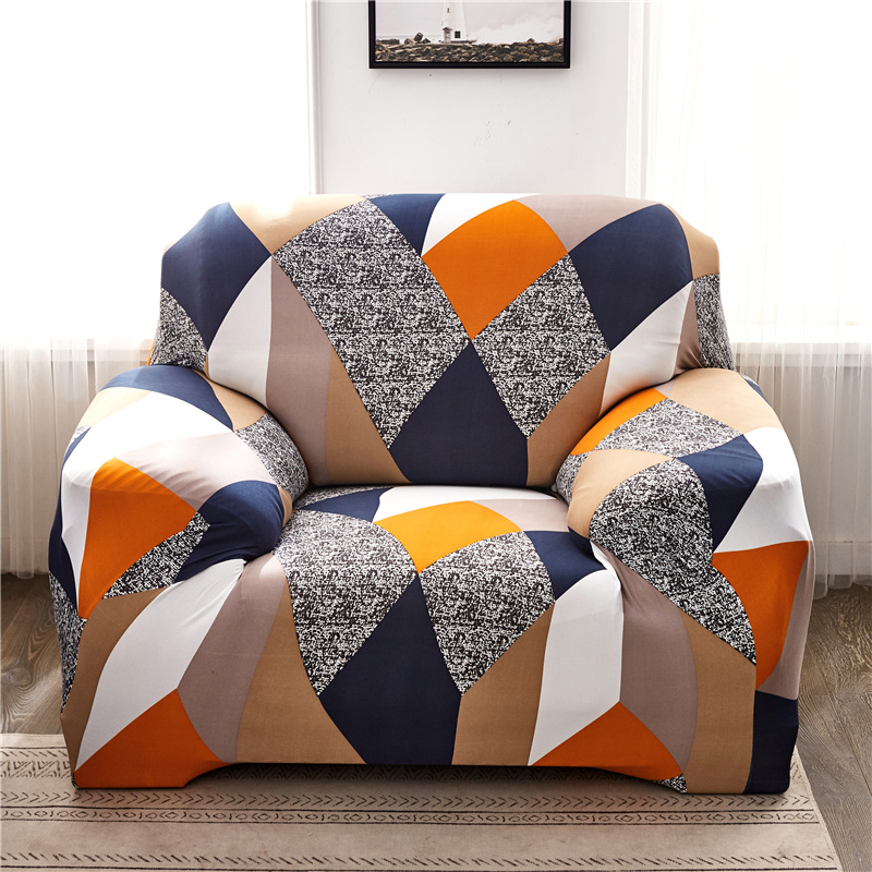 Polyester Spandex Pattern Elastic Stretchable Waterproof 2 Seater Living Room Sofa Couch Cover Seats Clipcover Set