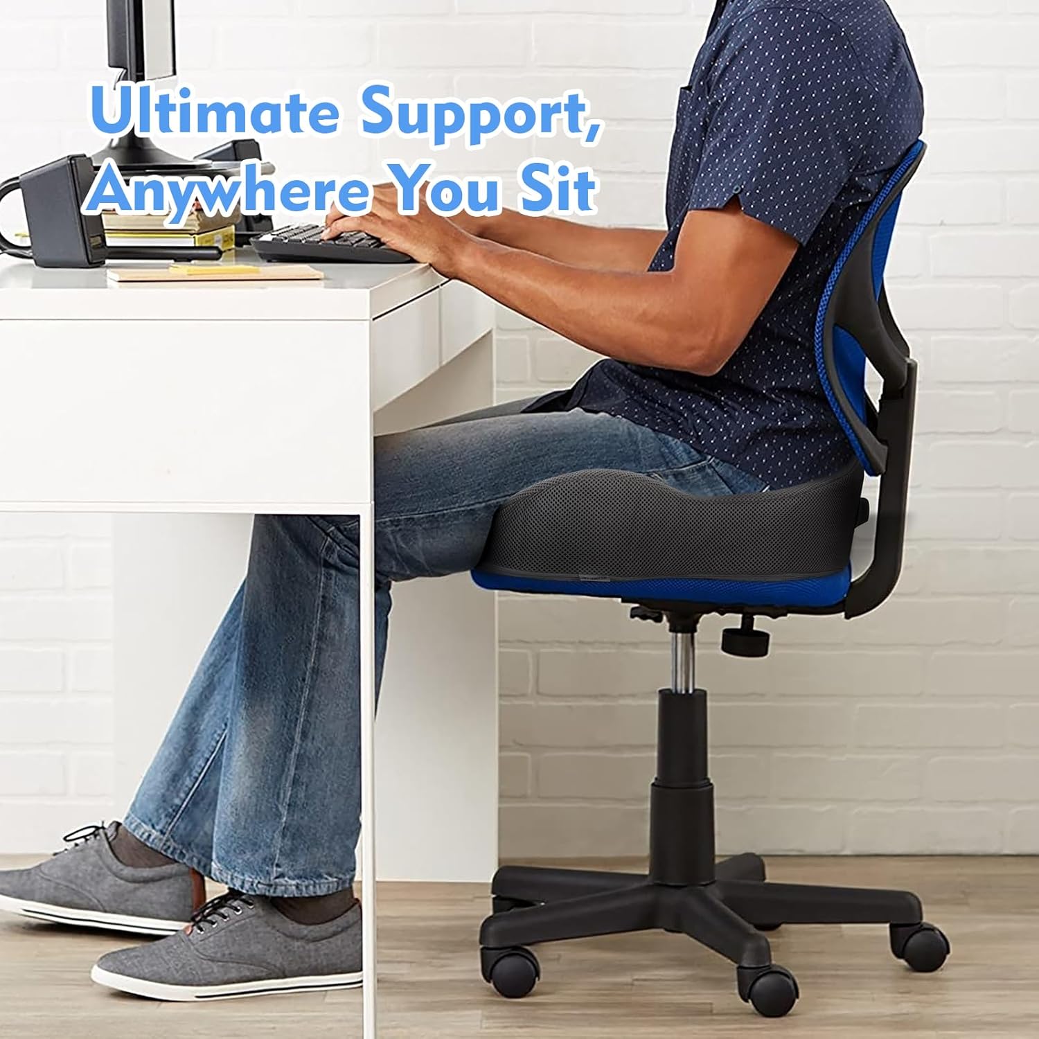 Customizable Orthopedic Office Chair Support Butt Cushion Ergonomics Relieve Stress Memory Foam Coccyx Pain Car Seat Cushion