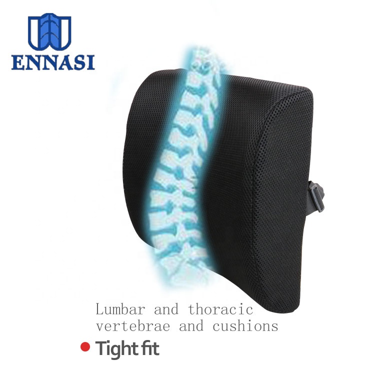 Breathable 3D Air Mesh Back Cushion Memory Foam Wedge Pillows for Reading Bed Rest Lumbar Support Lower Back Pain Relief Chair