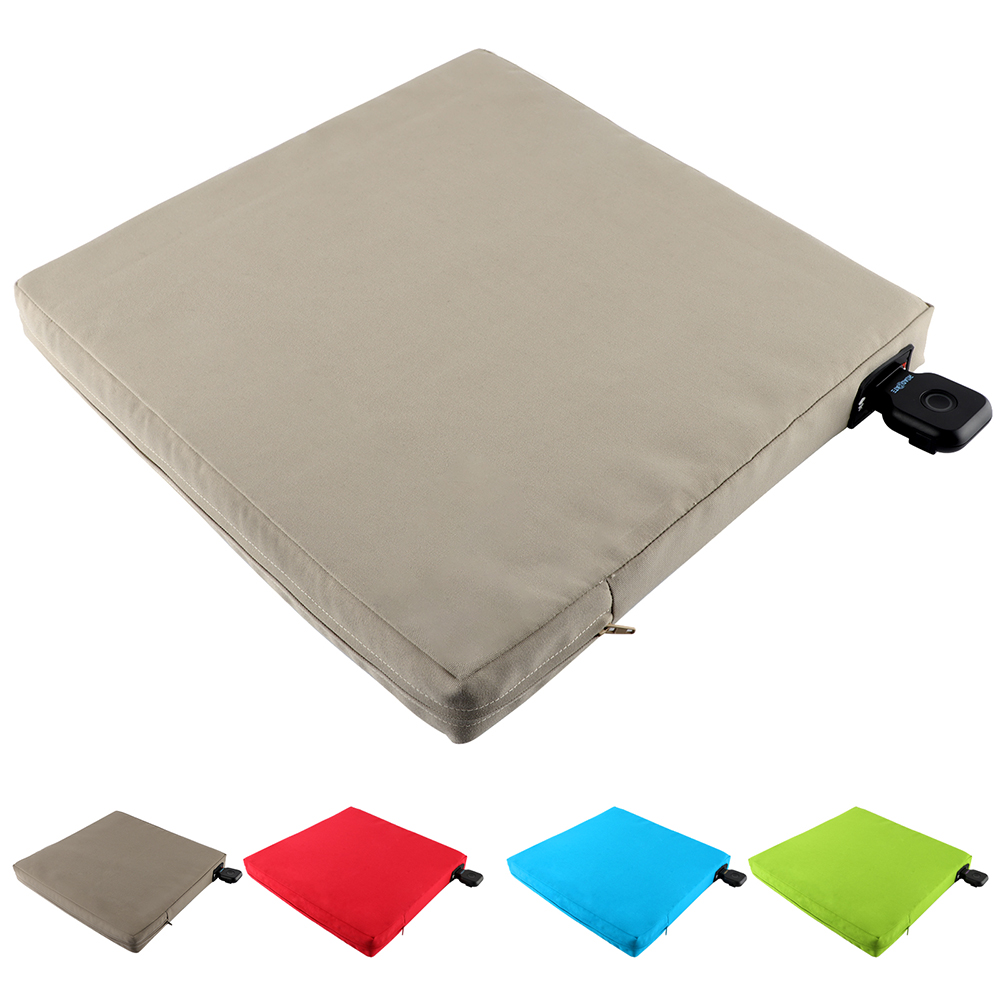 New Products Square Shaped Portable Battery Heated Outdoor Chair Seat Cushion