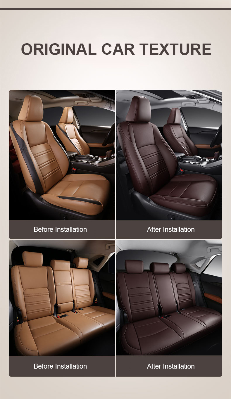 Luxury Nappa Leather Middle Part 5 Seaters Custom Fit for Lexus IS Series IS350 IS250 Car Seat Covers Front Rear Cushion