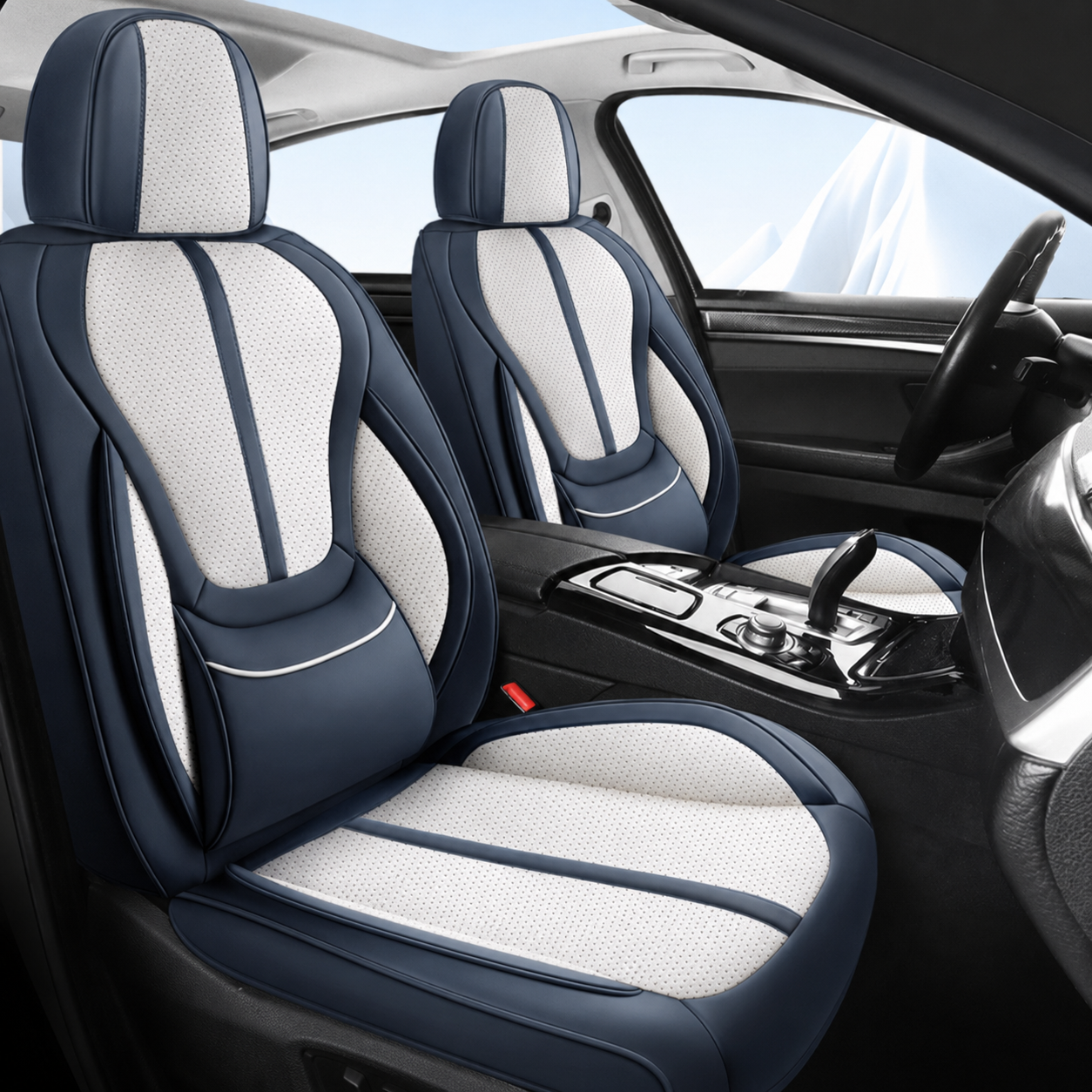 Cross-border Car Seat Cushion Made Napa Leather Cotton Suitable for All Four Seasons Offering Comfortable Car Seat Cover